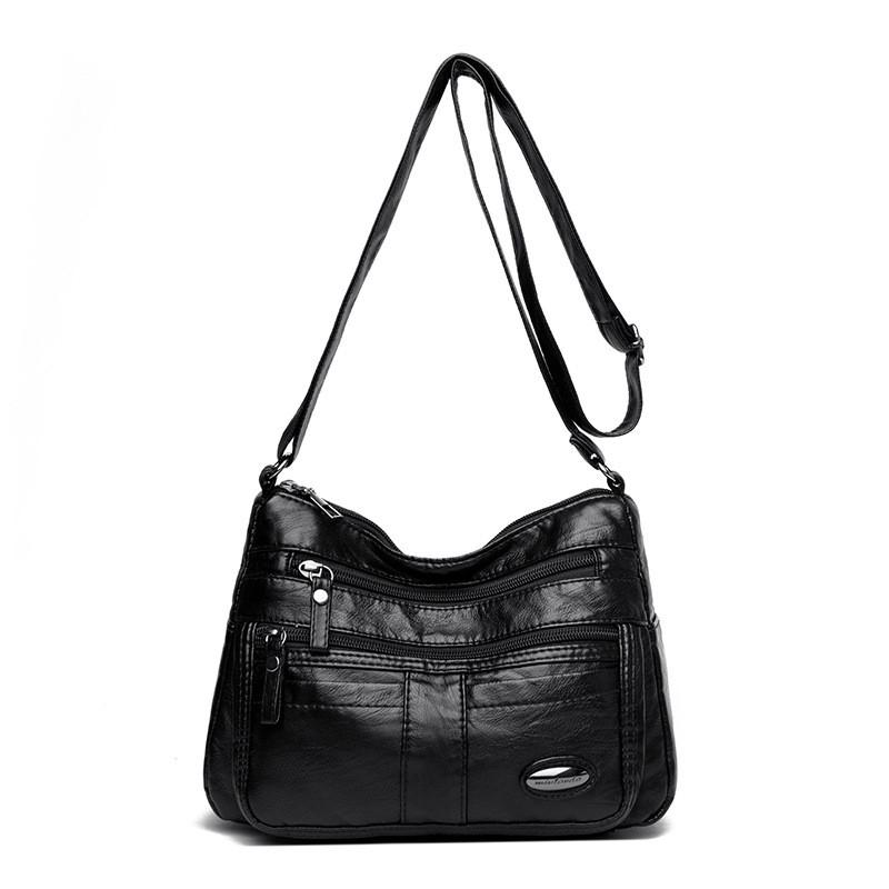 

Urban Minimalist Pu Crossbody Bag For Women With Multiple Pockets For Everyday Use Black