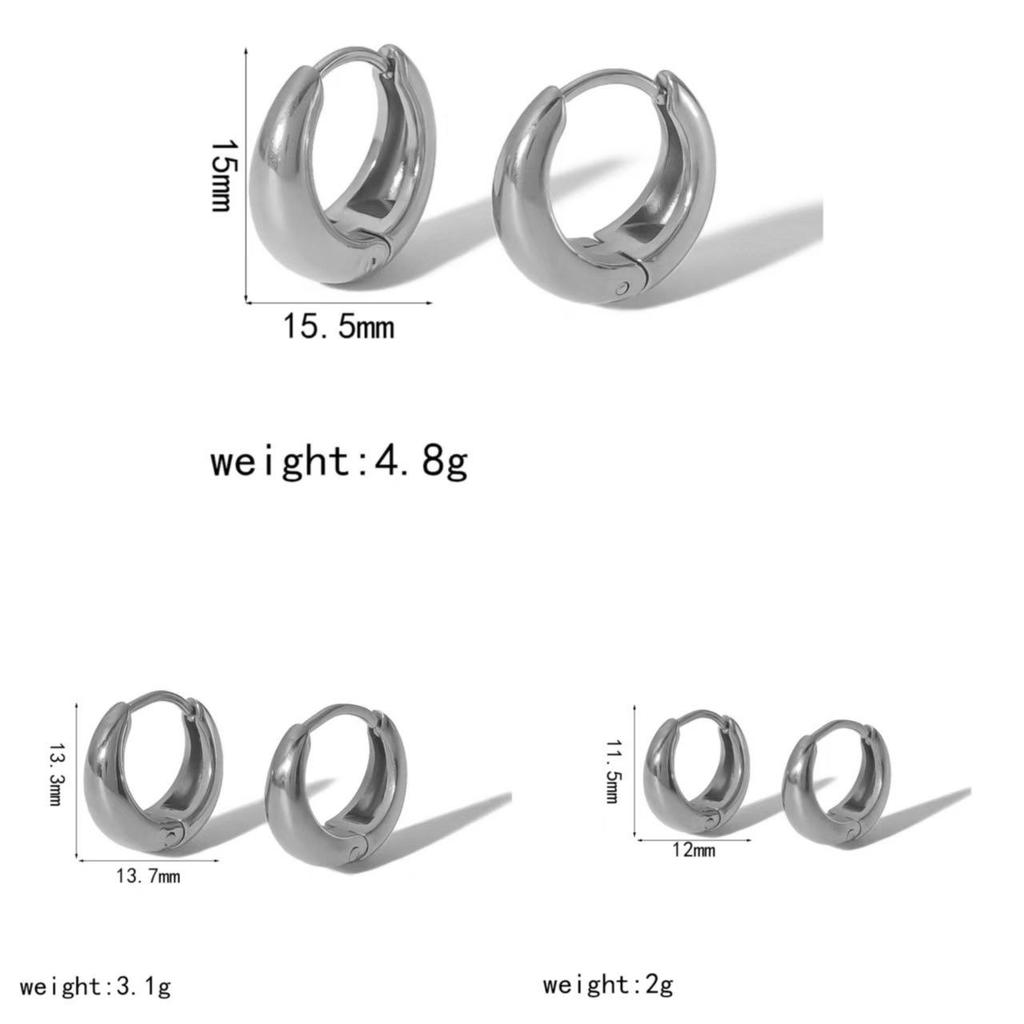 Gold-Plated Polished Brass Circle Fashion Earrings & Ear Cuff Set for Women