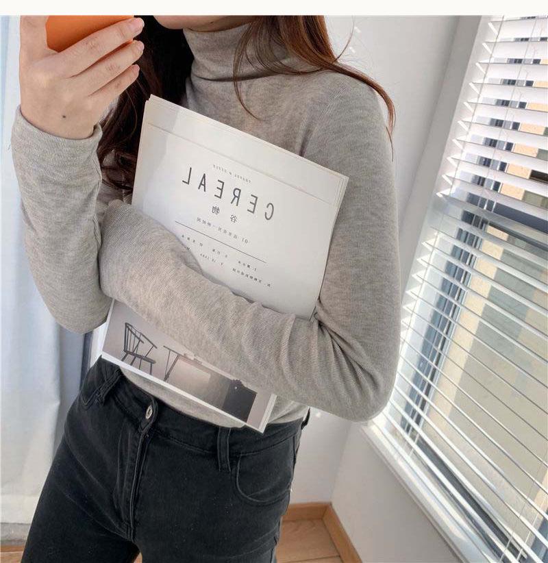 Women's Imitation Lambswool Inner Wear: 2025 Style, Autumn/Winter Base Layer, Half-High Neck, Long Sleeve Top