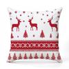 Christmas Decorative Pillows Reindeer Snowman Pattern Square Polyester Pillowcase, Modern Sofa Decorative Cushion Cover