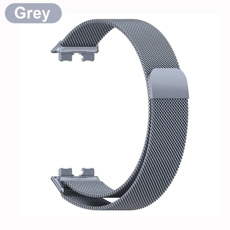 Metal Strap For Huawei Band 8 9 Bracelet With TPU Case Screen Protector Soft Film Replacement Milanese Magnetic Loop Watchband
