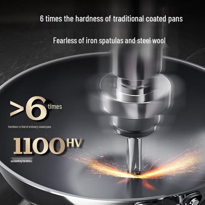 Sanhe 32cm Zero-Coating Titanium Steel Wok