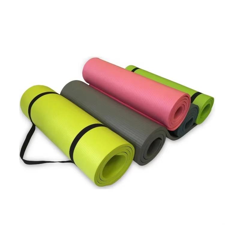 High Quality Colorful  Yoga Large Thick 10mm Nbr Yoga Mat Ali  Nbr Mat Smart Health Model1 чёрный