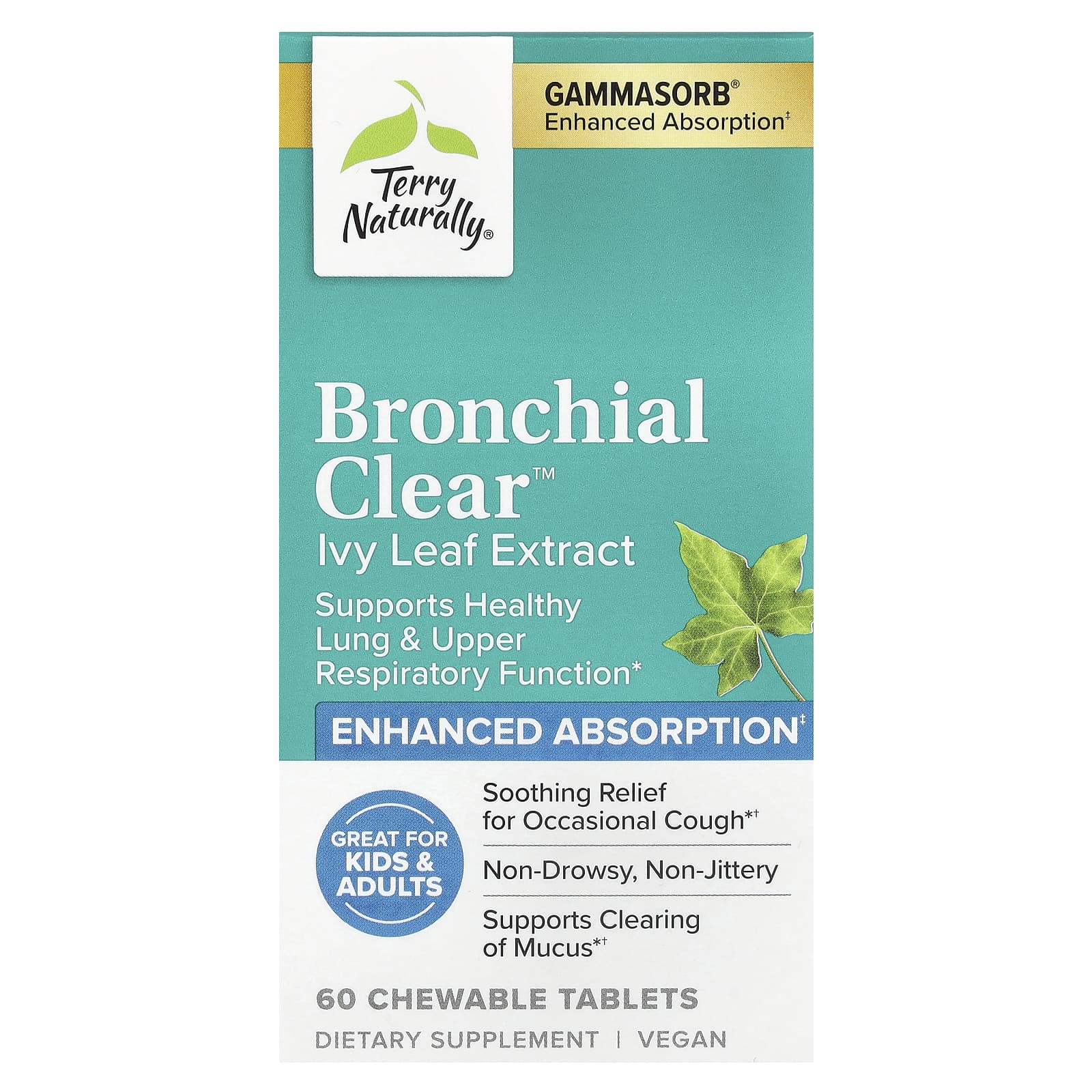 

Bronchial Clear™, Ivy Leaf Extract, Chewable Tablets 60 (50Mg per tablet)