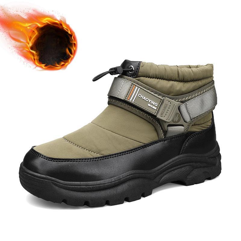

Комплект зимних ботинок с меховым покрытием, теплые пуховые хлопковые ботинки, толстые рабочие ботинки, мужская обувь 41 зелёный