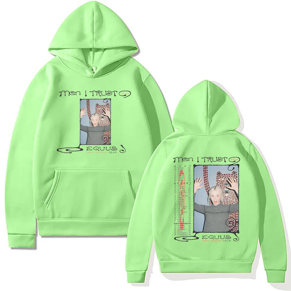 Men I Trust Equus Tour 2025 Hoodies Men I Trust Band Creative Harajuku Aesthetic Sweatshirt Unisex Y2K Soft Fleece Pullover