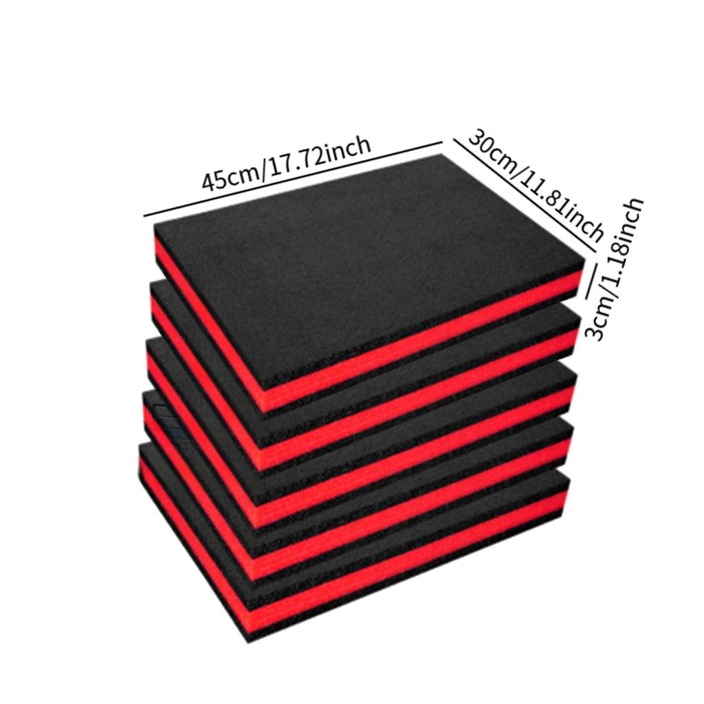 4PCS Tool Box Foam Inserts for Cases Tool Box Liner Storage Tabletop Miniatures Tool Box Camera Case Foam Case Insert Sheet