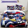 3pcs UFO Robo Grendizer pattern bedding set duvet cover set includes duvet cover &pillowcases, perfect all season bedroom decoration & gift