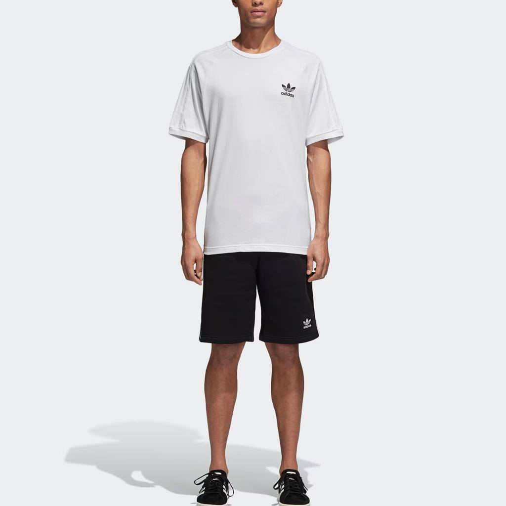 Adidas Originals Adicolor 3 Stripe Logo Comfortable Striped Versatile Five-Point Sports Shorts Men Shorts Black CW2980