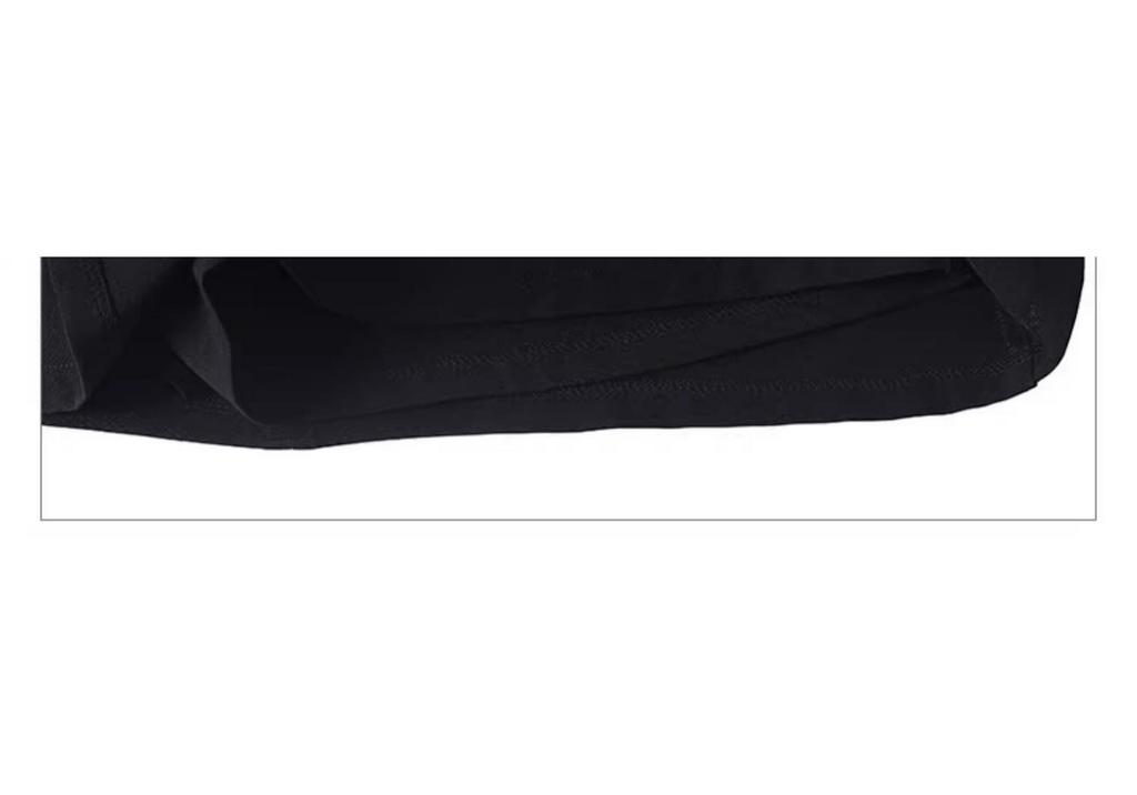 Plus Size Black High-Waist Slit Midi Skirt - Summer 2025 Irregular A-Line Design