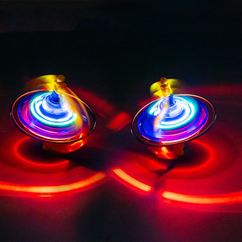 Cool Glowing Anti-Gravity Gyro Pull The Ruler Magic Whirlwind Spinning Flashing Toys Children'S Educational Balance Flash Toy