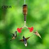 Universal Hummingbird Feeder Replacement 4PCS Parts, Simulated Red Flowers Shape, Durable Component Fit Silicone Waterproof Bird Accessories,