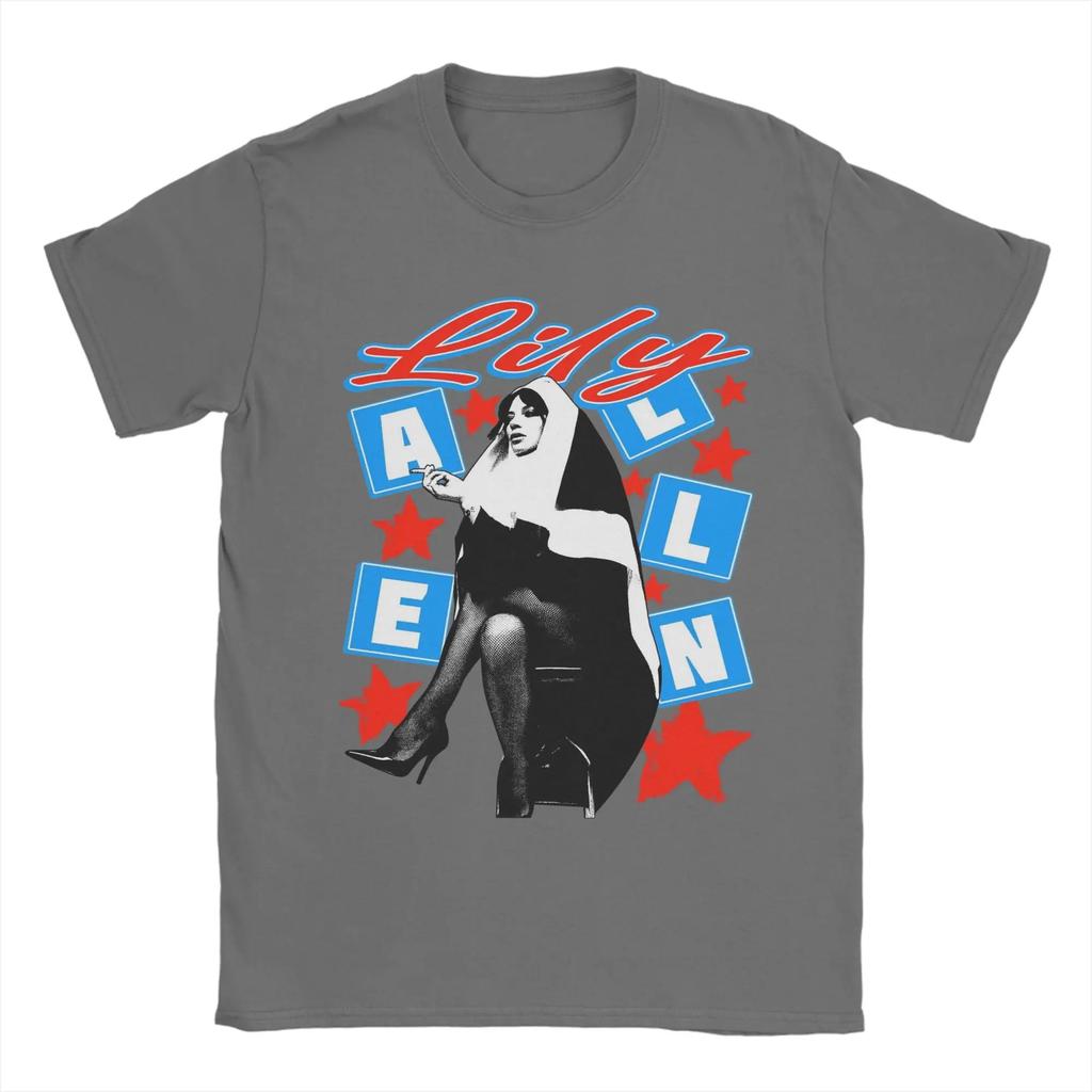 Men Women Singer Lily Allen T Shirt Pure Cotton Tops Humorous Short Sleeve Crew Neck Tee Shirt T-Shirt