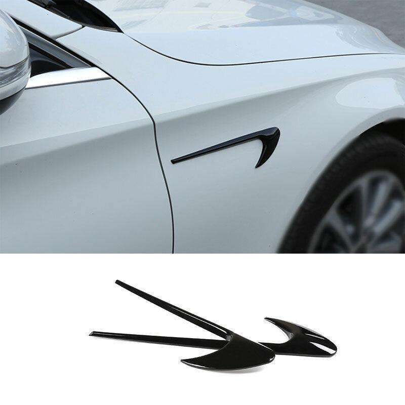 For Mercedes-Benz GLK 2009-2015 ABS Black Front Side Door Fender Cover Trim 2PCS