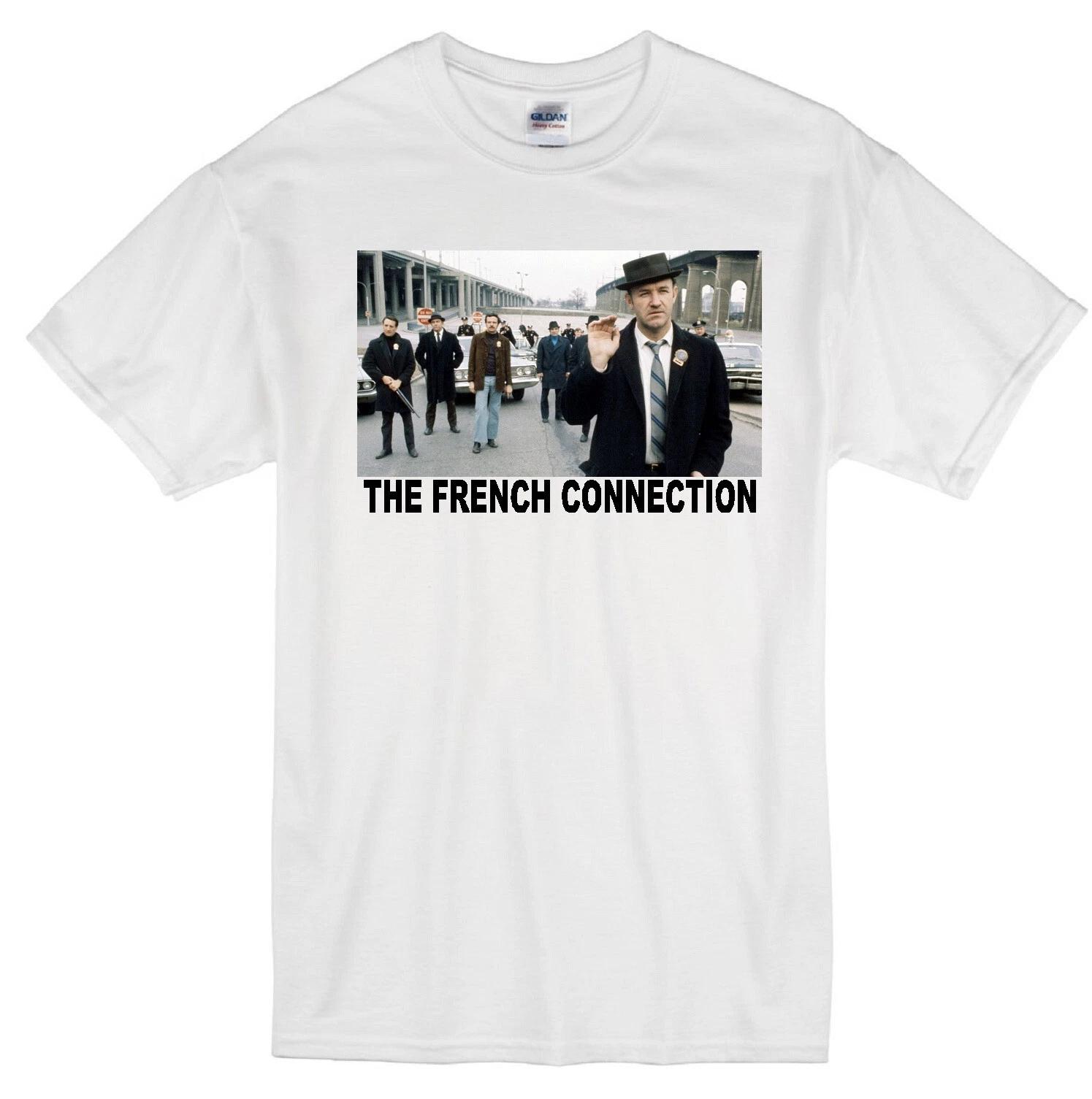 

THE FRENCH CONNECTION GENE HACKMAN POPEYE DOYLE COP 1971 MOVIE WHITE T-shirt 3XL