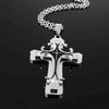 Men's Fashion Necklace Jesus Cross Pendant Necklace Stainless Steel Necklace Byzantine Necklace Vintage Cross Necklace Cross Pendant Necklaces