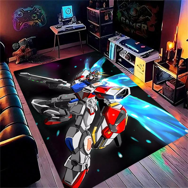 G-Gundam-m Cartoon Robot Gift Carpet Rug for Bedroom Living Room Home Sofa Decoration Kids Game Play Decor Floor Mat