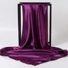 Women's Silky European Satin Silk Scarf Shawl - Large 90x90cm, Plain Color, Square Headscarf
