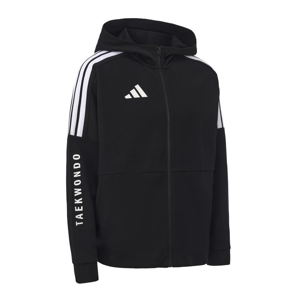 Adidas Taekwondo Series 3-Stripes Casual Versatile Retro Classic Striped Jacket Sports Style Hooded Jacket Unisex jackets CLTR02JTK-BW