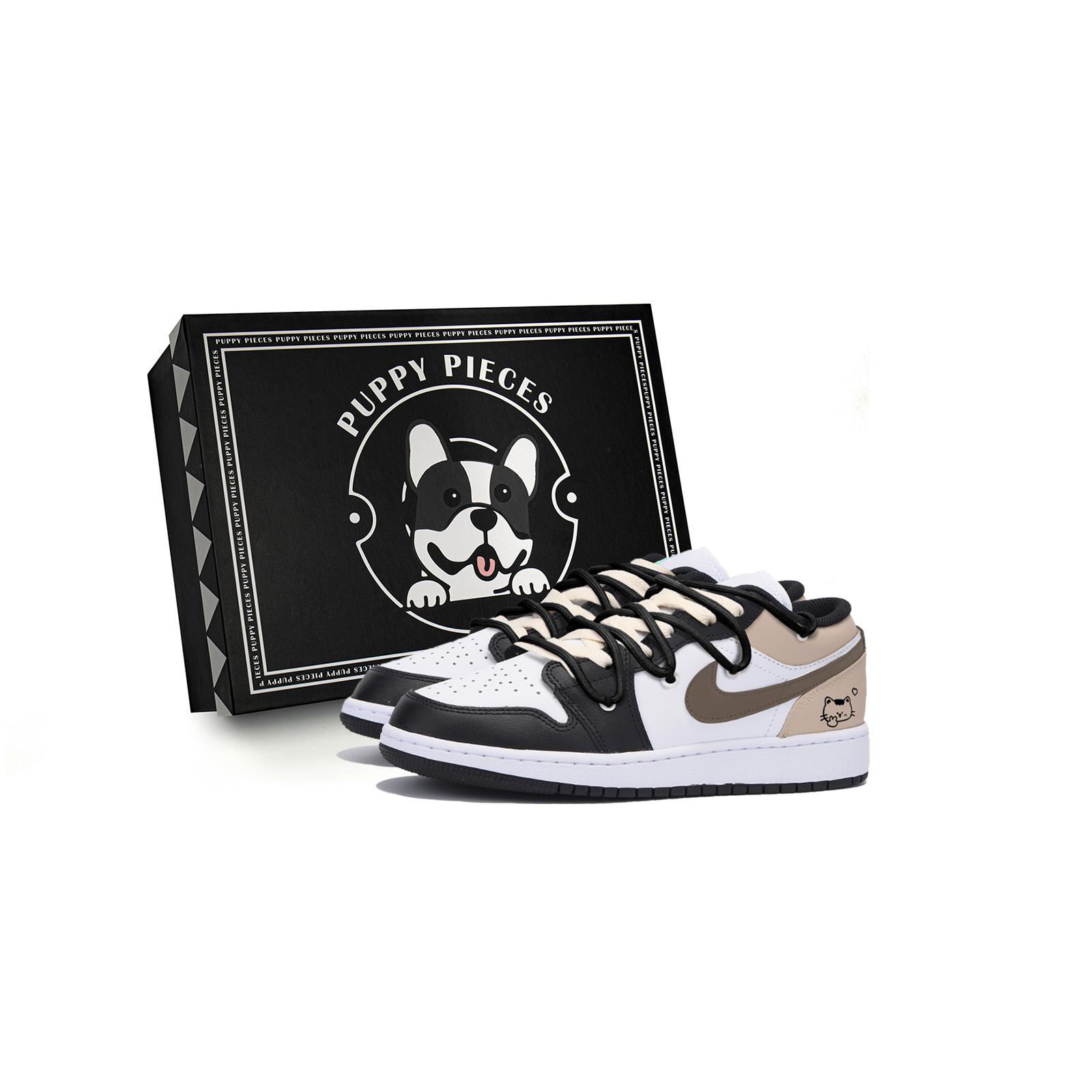 

Jordan Air Jordan 1 Vintage Basketball Shoes Men s Low Top Black Brown 553558-131(Team85-S-BOX-A) 43