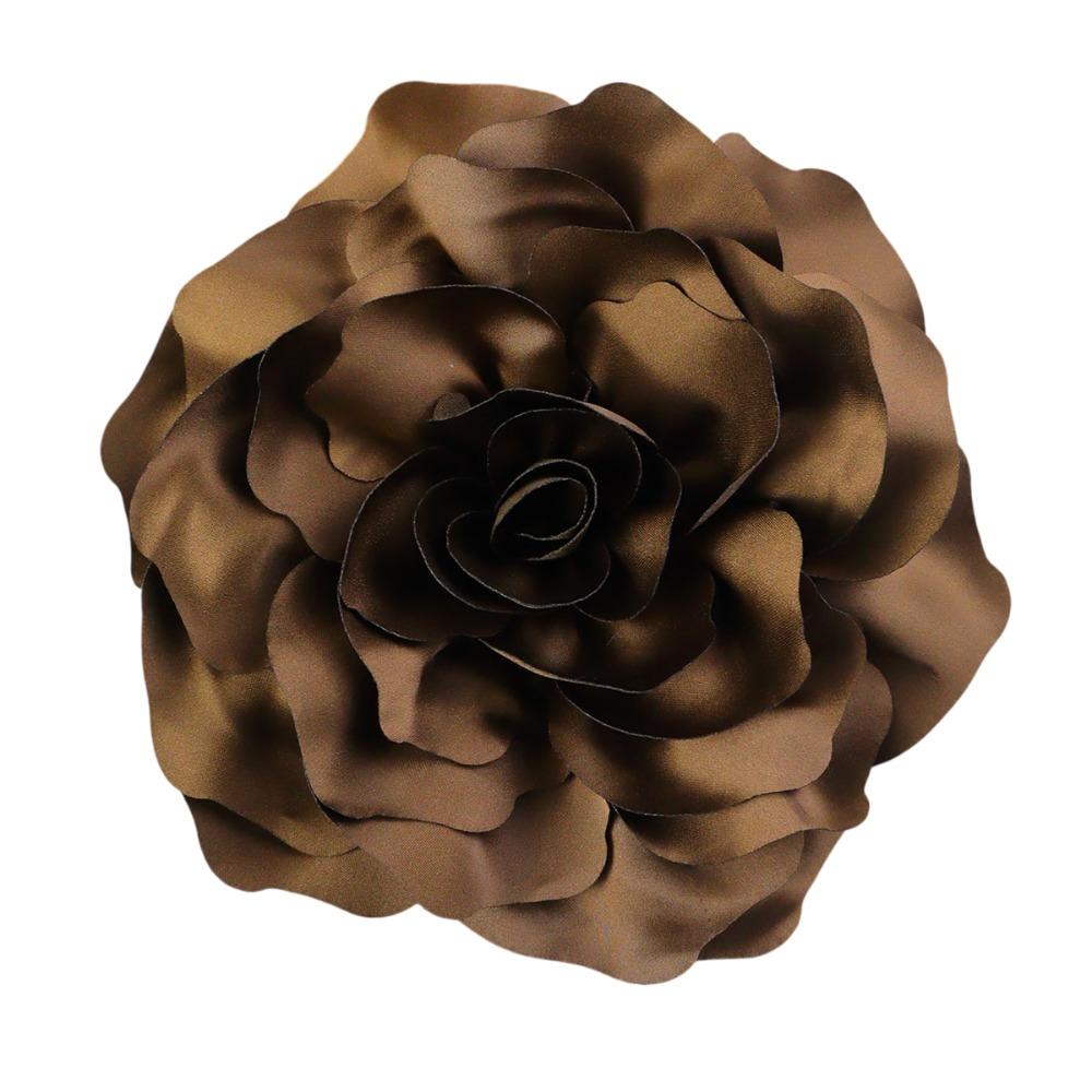 

Vintage Satin Big Rose Flower Brooch Cloth Art Handmade Dress Suit Corsage Wedding Party Jewelry