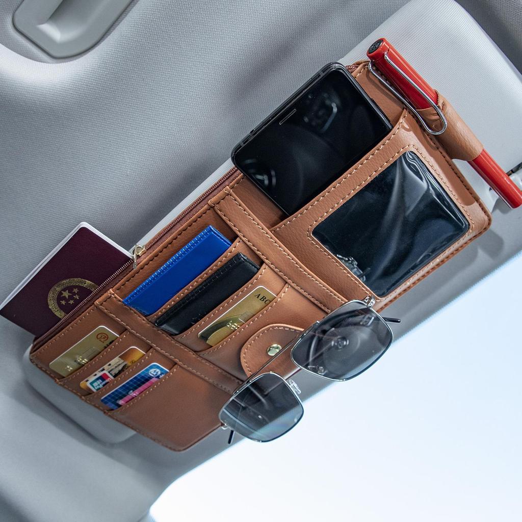 Sun Visor Organizer Sunshade Holder Pocket Car Sunshade Storage Bag For Truck SUV RV Sedan Vehicle Daily Commuting Travel