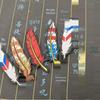 Haike International Flag Feather Embroidery Velcro Armband Patch: USA, France, Russia