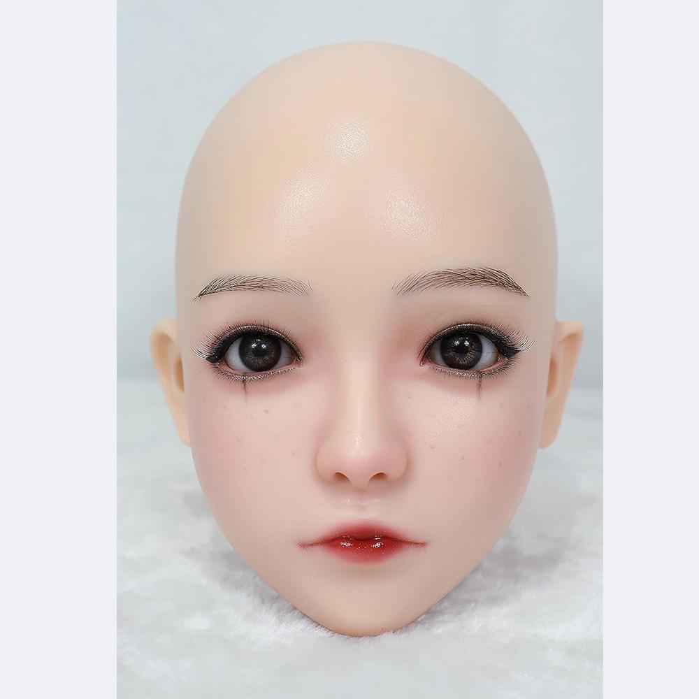 100% Silicone Head Standard Wig Suitable for 130-180CM Sex Doll Body 2 Connection Methods Sex Toys Mannequins Silicone Heads GJ004