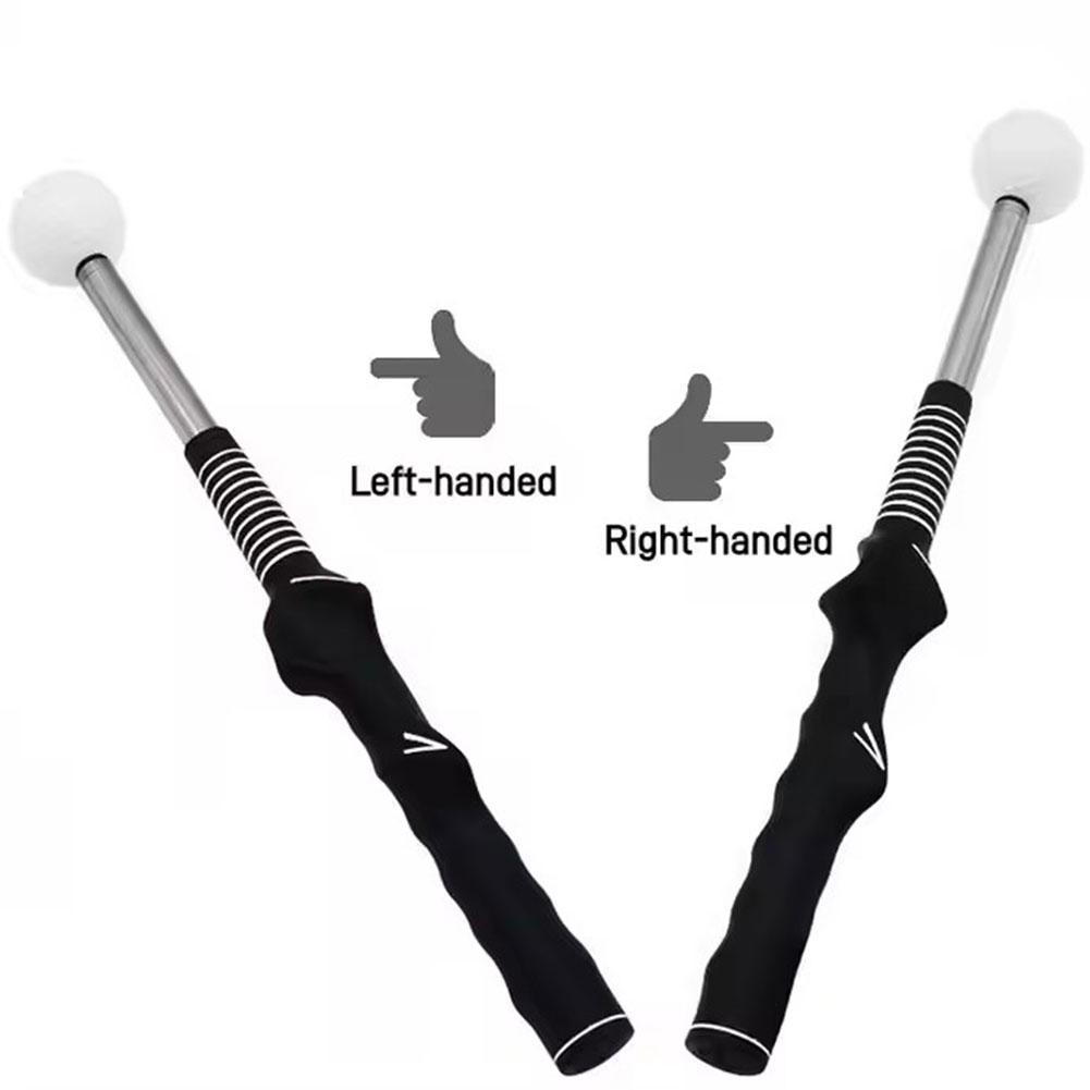 Retractable Golf Swing Training Aid Practice Stick,Indoor Outdoor Golf Assistant Practitioner, Golf Grip Trainer