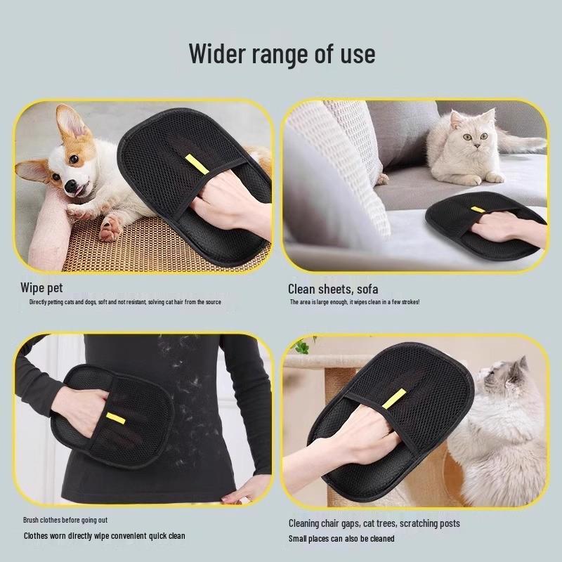 Multifunctional Pet Hair Remover Glove - Static Brush & Lint Roller for Cats
