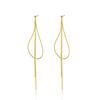 Fashion Jewelry Snake Bone Chain Tassel Stud Earring for Women 18K Gold Plated 925 Sterling Silver Earring Piercing Jewelry