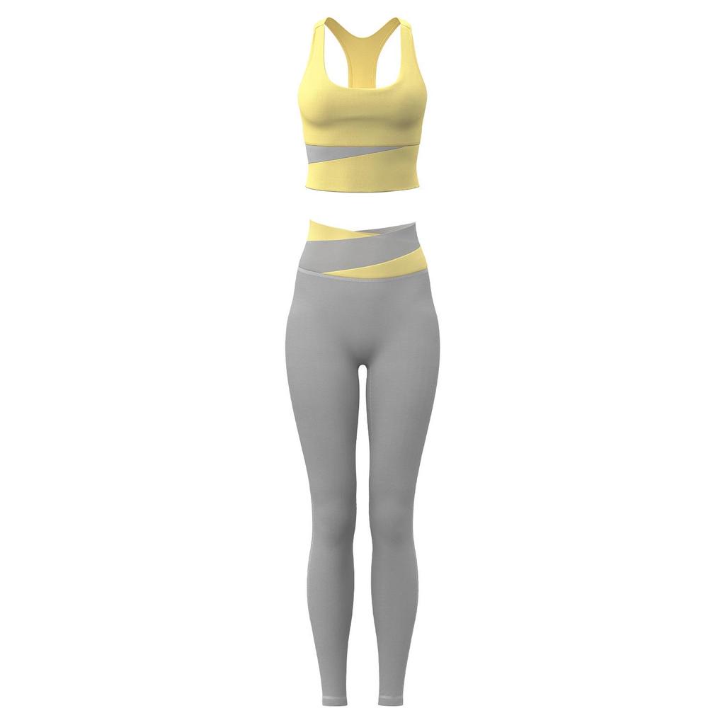High Waist Tummy Control Shockproof Yoga Set: Tight Butt-Lifting, Nude-Feel Fitness Wear