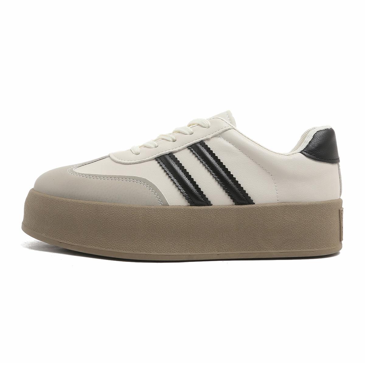 

Повседневные кеды на платформе, увеличивающие рост, одинарные туфли на шнуровке, женская платформа, новая тренировочная обувь Agam весна 2025, маленькие белые туфли 36 серый