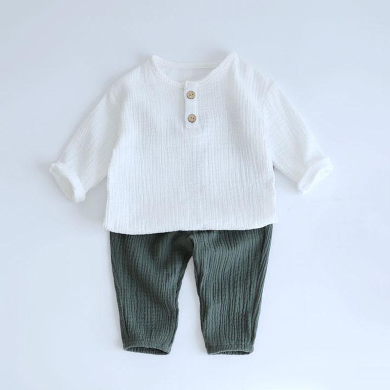 Spring Baby Boy Clothes Toddler Soft Cotton Long Sleeve T-shirt  + Pants 2Pcs Kids Outfits