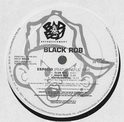 12inch Record BLACK ROB - Espacio BBDP9328PROMO Bad Boy Enterta 2000 US Rap & Hip-Hop/R&B Used