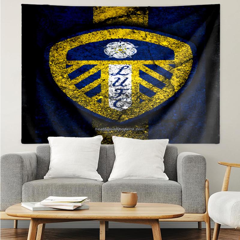 Leeds Crest Design Printed Printed Tapestry, for Bedroom,Livingroom, dormitory, Large Wall Decor, Fabric Decor Fan Birthday Gifts