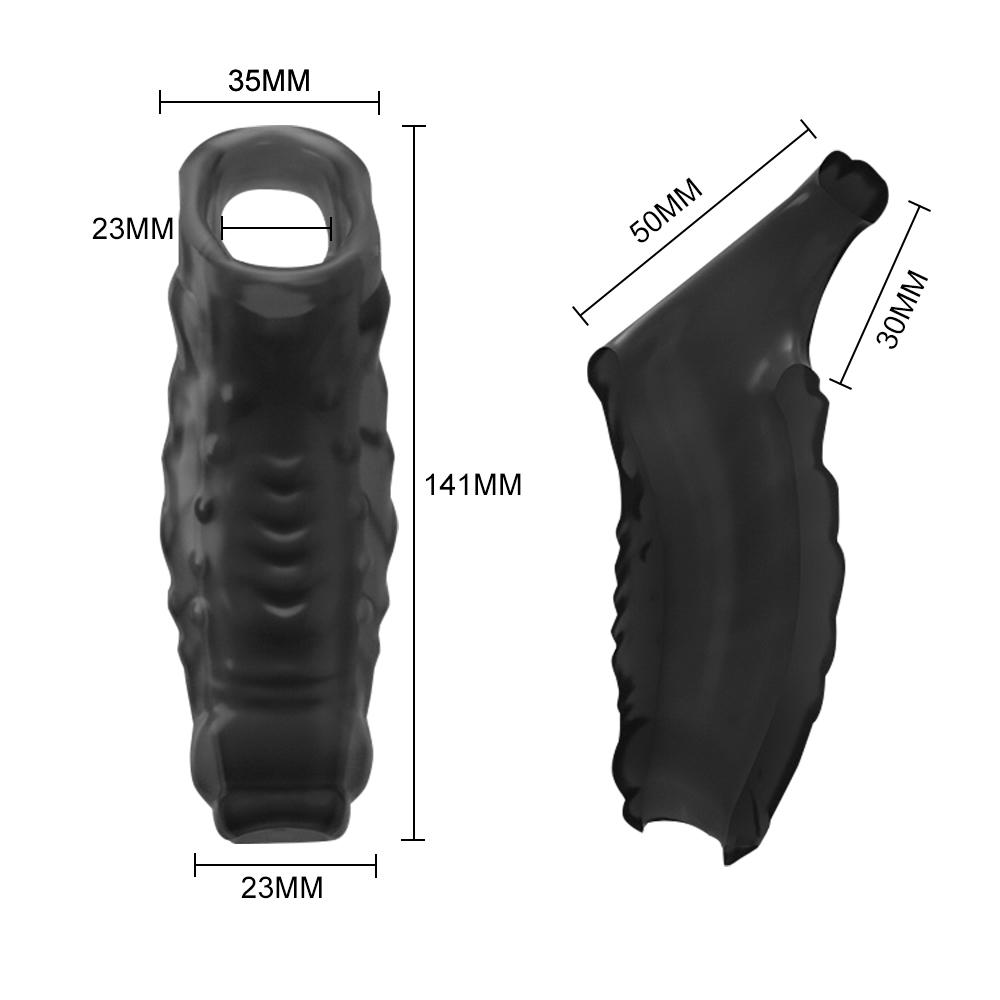 Penis Sleeve Enlargement Extender Male Condom Delay Ejaculation Cock Ring Trainer Enlarger Sex Toys for Men Dick Enlargemen