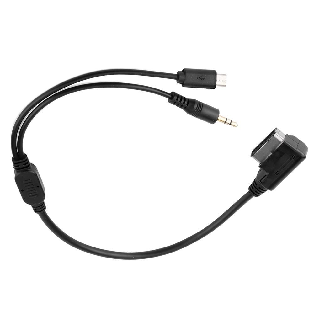 

Кабель с разъемом 3,5 мм AUX Зарядный кабель 12 см 4,7 дюйма Подходит для Mercedes-Benz S SL CLS-класса Интерфейс AMI MMI