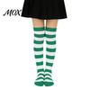 Comic-Ausstellung Outfit Accessoires Gestreifte Oberschenkelhohe Socken für Damen Mädchen, Über dem Knie Strümpfe, Mode Festlich Winter Strumpfwaren Weich Dehnbar