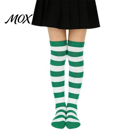 Comic-Ausstellung Outfit Accessoires Gestreifte Oberschenkelhohe Socken für Damen Mädchen, Über dem Knie Strümpfe, Mode Festlich Winter Strumpfwaren Weich Dehnbar