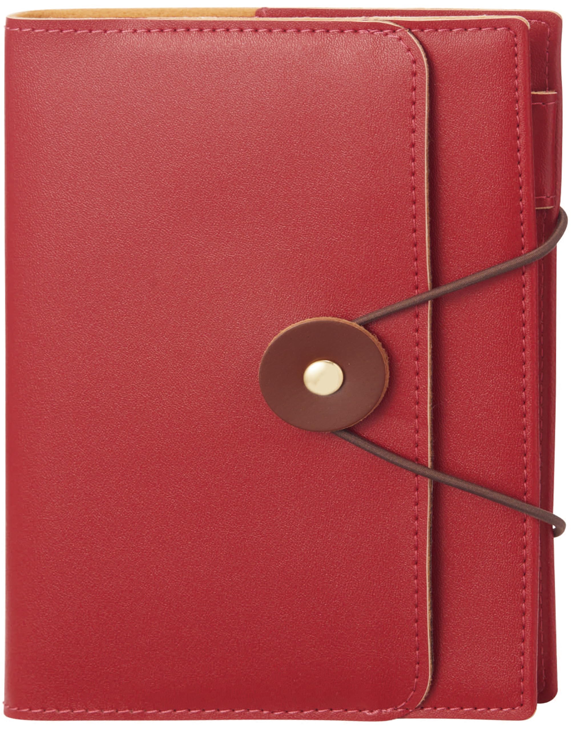 

Raymay Fujii 2026 Tuck Декабрь 2025 Начало Планировщик, Дневник, Недельный, Левый, A6, Красный, RFD2615R,