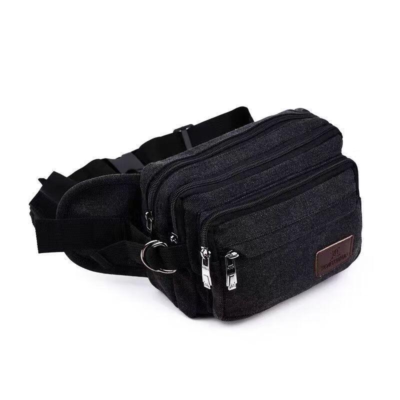 Li Shen Men's Multi-functional Canvas Waist Bag