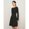Anna Kou Elegant Wool Knit Round Neck Dress