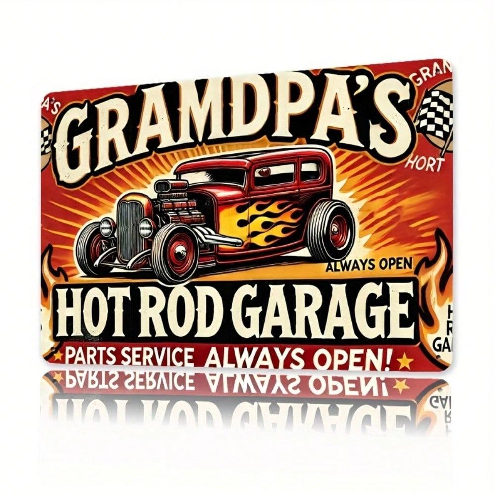Vintage Classic Car Metal Tin Sign 11.8x7.87 Inch Retro Garage Wall Art