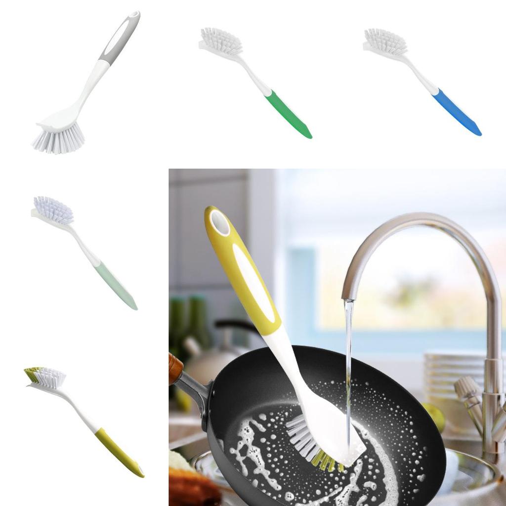 Kitchen Cleaning Brush Long Handle Multiuse Plastic Scrubber For Dishwashing And Pots