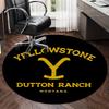 Yellowstone Printed Round Rug Carpet Chair Rug Area Rug Entryway Doormats,for Office Chair Living Room Bedroom Kitchen Room.