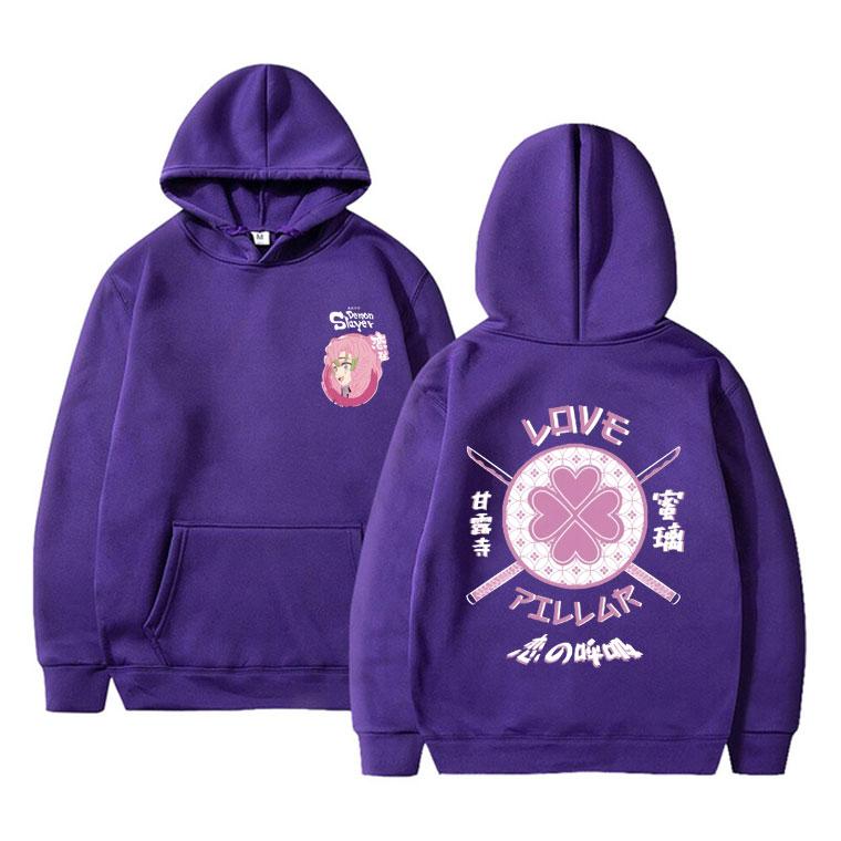 Japonské Anime Demon Slayer Kimetsu No Yaiba Mikina Unisex Dámské Manga Cosplay Mikiny Kanroji Mitsuri Grafická mikina s potiskem