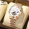 Orologi Meccanici Multifunzione JINSHIDUN, Eleganti Orologi da Donna Scheletrati Impermeabili