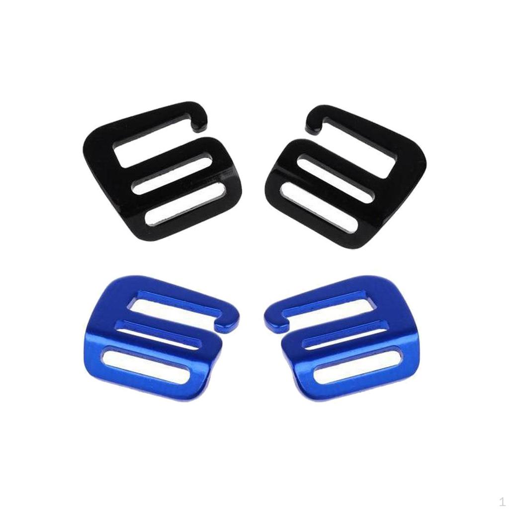 2 Pairs Colors Adjustable 25mm Webbing Buckles G Hook