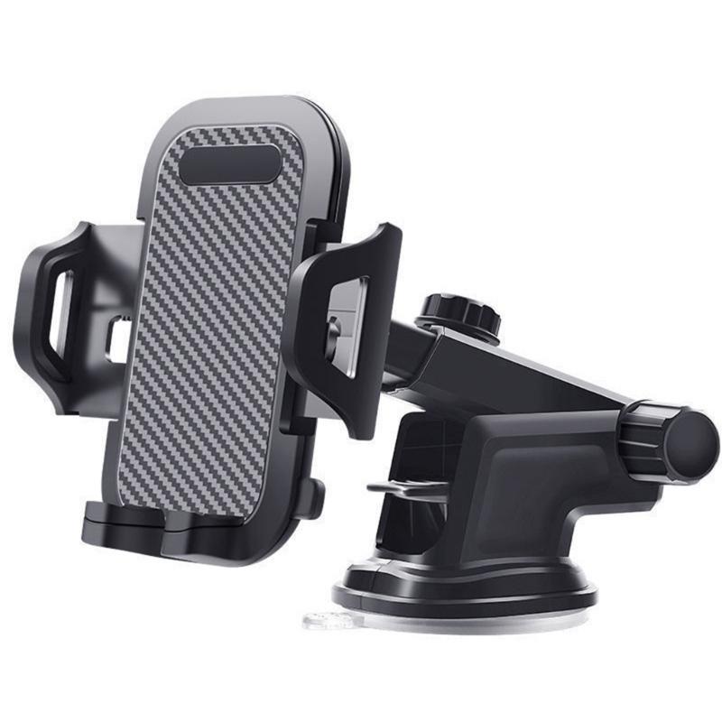 Car Phone Holder Dashboard Mounted Cellphone Stand Retractable 360 Degree Rotating Holder Suction Cup Automotive Cradles